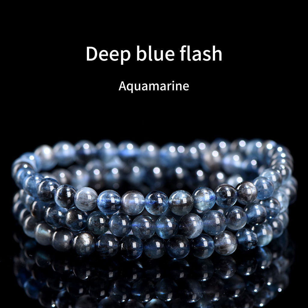 Grade 5A Deep Blue Aquamarine Bracelet