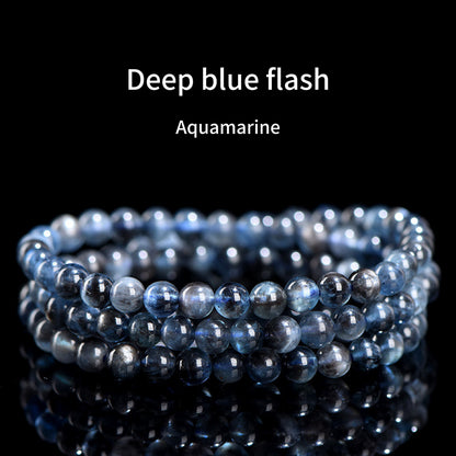 Grade 5A Deep Blue Aquamarine Bracelet