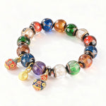 Ancient Incense Ash Glass Gold-Swallowing Beast Bracelet-Color